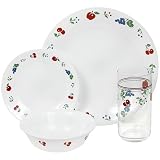 Corelle Livingware 16-Piece Dinnerware Set, Service for 4, Berries and Cherries