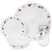 Corelle Livingware 16-Piece Dinnerware Set with Drinkware, Service for 4, Berries and Cherries