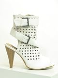 Produkt-Bild: Damen Fessel Sandalette wei&szlig;