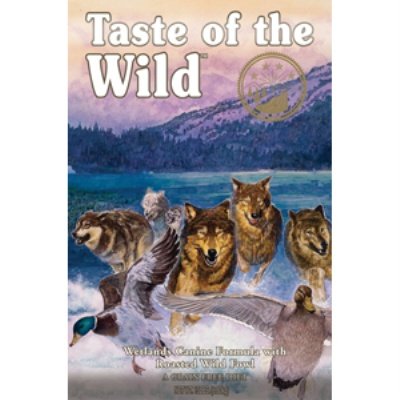 Taste of the Wild Dry Dog Food, Wetlands Canine Formula with Roasted Wild Fowl, 5 Pound Bag