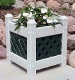 Planter: PVC Small Green Lattice