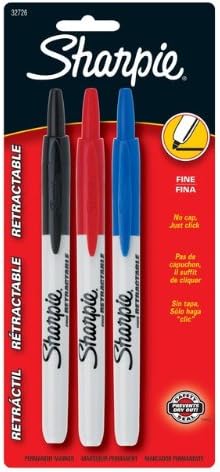 SHAPRIE 3 Count Assorted Colors Sharpie Sold in packs of 6