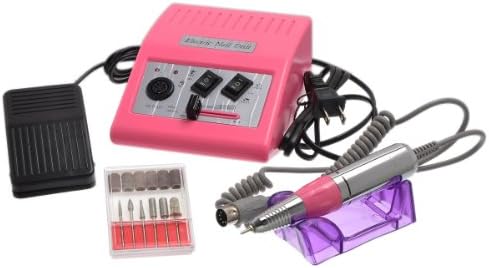 8Decades Complete Professional Finger Toe Nail Care Manicure Pedicure Set 18w Electric Nail File Drill Bits, 6 Optional Bits 30,000 RPM Electric Drill Nail Set Kit Fast Machine Manicure Pedicure Acrylics Gel Polish