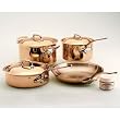 Mauviel Cuprinox Style 7-Piece Stainless-Steel-Lined Copper Cookware Set