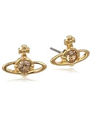 Vivienne Westwood Nano Solitaire Topaz Colored Stud Earrings