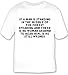 If a man is standing in the middle of the forest speaking and there is no woman T-shirt Large White