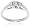 14k White Gold 3-Stone Diamond Ring (1/3 cttw, H Color, SI2 Clarity), Size 5