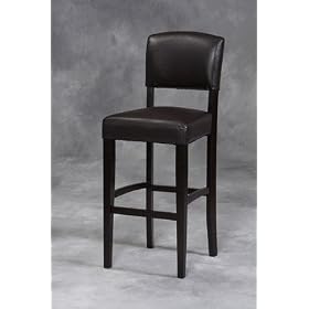 Espresso Finish Maple Bar Stool With Vinyl 