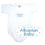 Baby Bodysuit White " Light Blue Cloud Love Me, I Am Albanian " Albania Country