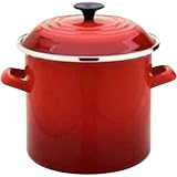 Le Creuset Enamel-on-Steel 6-Quart Covered Stockpot, Cherry
