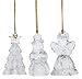 Gorham Set of 3 Assorted (Angel, Snowman, Tree) Ornaments
