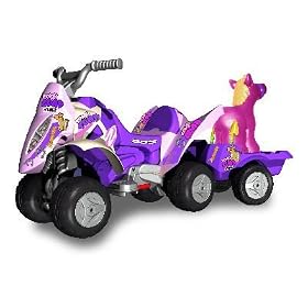 FEBER Pony Quad Girls 6v with Trailer & Pony Battery Powered Ride On