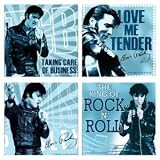Elvis PresleyTM 4 pc. Wood Tile Magnet Set