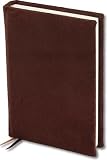 Pocket suede Notebook in espresso suede leather with plain cream pages  from Aspinal of London