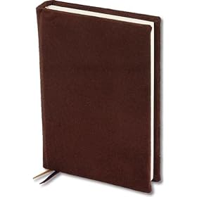 Pocket suede Notebook in espresso suede leather with plain cream pages
