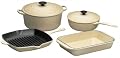 Le Creuset Classic Enameled Cast-Iron 6-Piece Cookware Set, Satin Dune