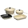 Le Creuset Classic Enameled Cast-Iron 6-Piece Cookware Set, Satin Dune