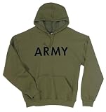 Olive Drab Army Hooded Pullover Sweatshirt