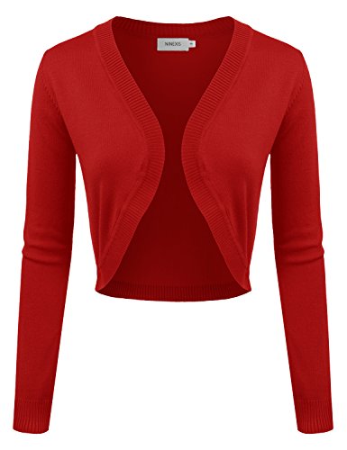 NINEXIS Women's Long Sleeve Bolero Cardigan (16 Colors)