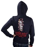 ED HARDY Christian Audigier Tattoo Zip Womens Hoodie Black Size XL