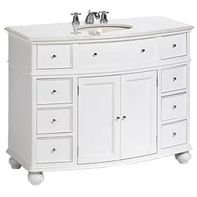 Hampton Bay Curved Sink Cabinet, 35Hx45W, WHITE by Home Decorators Collection