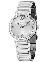Stuhrling Original Womens 727.01 Vogue Soiree Diamond Circlet Swiss Quartz Stainless Steel Bracelet Watch