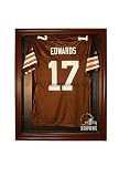 Cleveland Browns Football Jersey Display Case with Removable Face and Black Finish Frame