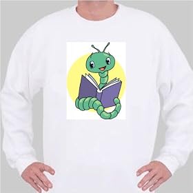 Sweatshirt with animals, worm, bookworm