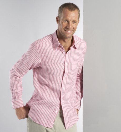 Big & Tall Blue Harbour Pure Linen Long Sleeve Stripe Shirt