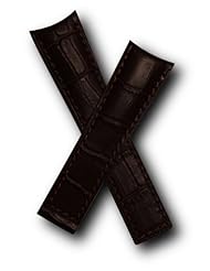 Brown Alligator-style leather strap to fit TAG Heuer Grand Carrera models listed below