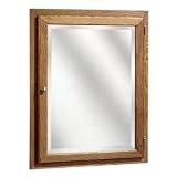 Coastal Collection BOC-2430 Bostonian Series Red Oak with Honey Oak Finish Swing Door Medicine Cabinet, 24-Inch