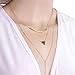 SUNNOW® Women's Ladies Alloy Bohemian Triangle Bar Multilayer Pendant Strand Necklace