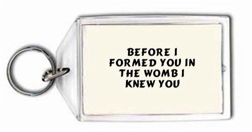 Before I formed you in the womb I knew you Keychain