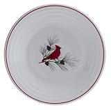 Fiesta Holiday Cardinal Luncheon Plates, Set of 4