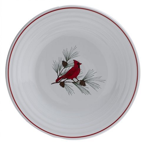 Fiesta Holiday Cardinal Luncheon Plates, Set of 4