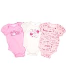 Apple Bottoms Peace, Love & Apples 3-Pack Bodysuits (Sizes 0M - 9M)