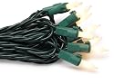Bethlehem Lighting Indoor/Outdoor Miniature 50-Christmas Light Set, White Frost, Green Wire