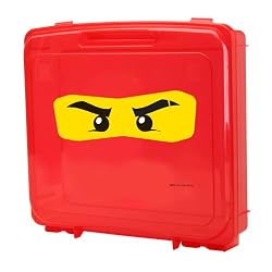 LEGO Ninjago Red Project Case with gray base plate