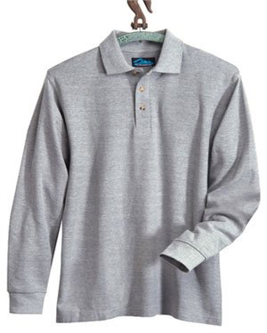 Tri-Mountain Men's big and tall Stain Resistant Pique Long Sleeve Polo Golf Shirt. 618