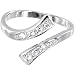  : SOLID 14K WHITE GOLD .08 CARAT GENUINE DIAMOND PAVED TOE RING
