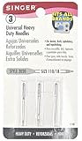 Singer Heavy Duty Machine Needles, Size 110/18, 3-Pack