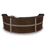 Marque Curved Triple Reception Station Cherry/Silver Accents