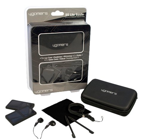 4Gamers Black Accessory Bundle for DS Lite/DSi (Nintendo DS)
