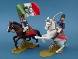 Battle of the Alamo, Mexican Command Set with General Santa Anna, Hand Painted 54mm Collectible Toy Soldiers and Playset Figures