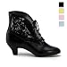 DAME-05 Lace Victorian Ankle Boot (Women's Size 7, Black PU)