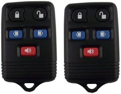 For 03 04 05 06 07 08 09 10 11 2003-2011 Lincoln Navigator New Transmitter Smart 5 Buttons Fob Keyless Entry Remote Key Shell Case Replacement Lot 2pcs No chips Inside