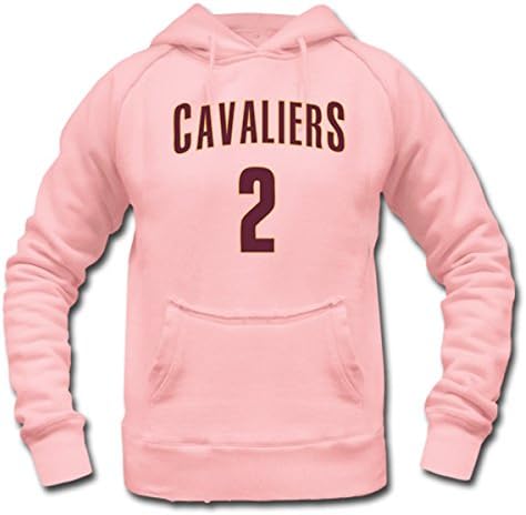 Custom Cleveland Cavaliers Kyrie Irving #2 For Women Distressed Sweatshirt Hoodie Pink M