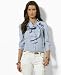 Apparel : Lauren Jeans Co. Shirt, Evarrard Three-Quarter Sleeve Ruffled