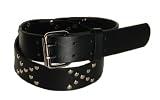 BeltsandStuds Goth Punk X Men Stud Studded Black Snap on Belt