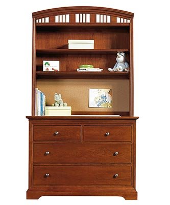 genAmerica Single Dresser w/Hutch Classic Cherry